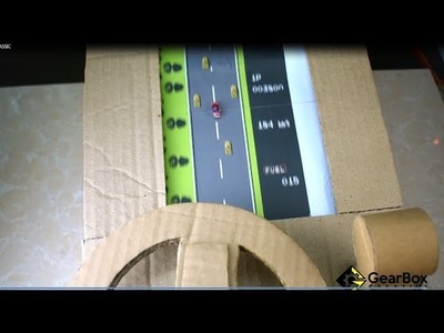 How to Make ROAD FIGHTER CLASSIC Racing Game from Cardboard