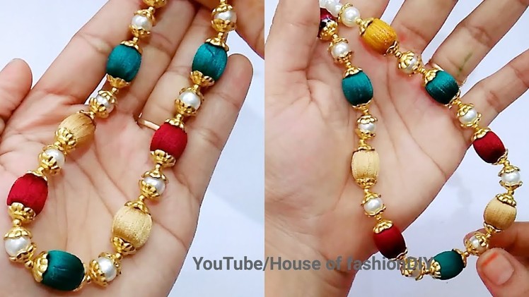 How To Make Silk Thread Jewellery At Home. !