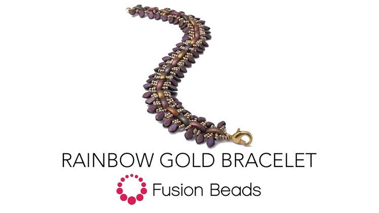 How to make the Rainbow Gold Bracelet by Fusion Beads