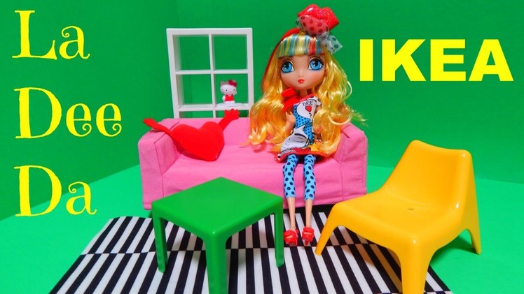 La Dee Da Pop Art Modern Doll IKEA Furniture Toy Deboxing Barbie Monster High