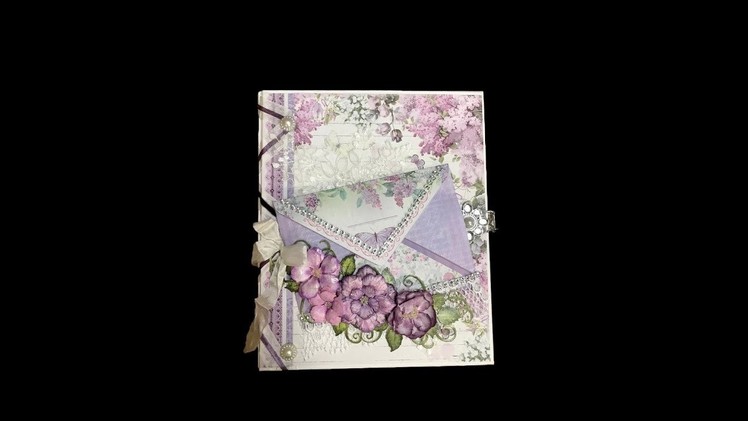 MINI ALBUM TUTORIAL PART 2 LILAC FLOWERS BY SHELLIE GEIGLE JS HOBBIES AND CRAFTS