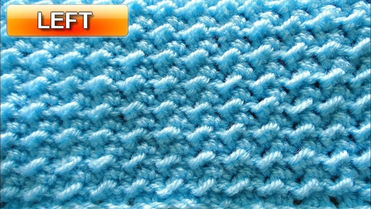 Moss Stitch \ Crunch Stitch - Left Handed Crochet Tutorial