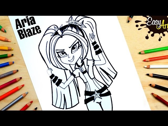 My Little Pony |Como dibujar a Aria Blaze |How to draw Aria Blaze  | Easy art