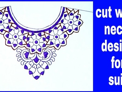 Necklace designs draw for salwer kameez and suit neck.embroidery beginner drawing