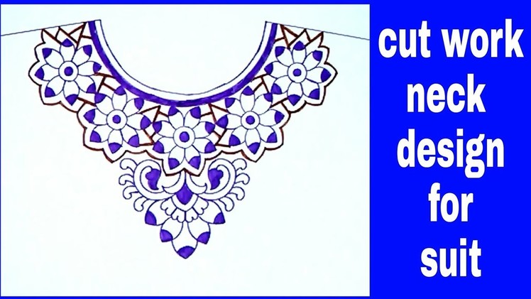 Necklace designs draw for salwer kameez and suit neck.embroidery beginner drawing