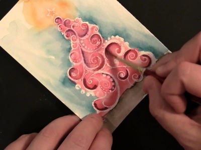 PB&J Video: Watercolor Christmas Tree with Distress Markers