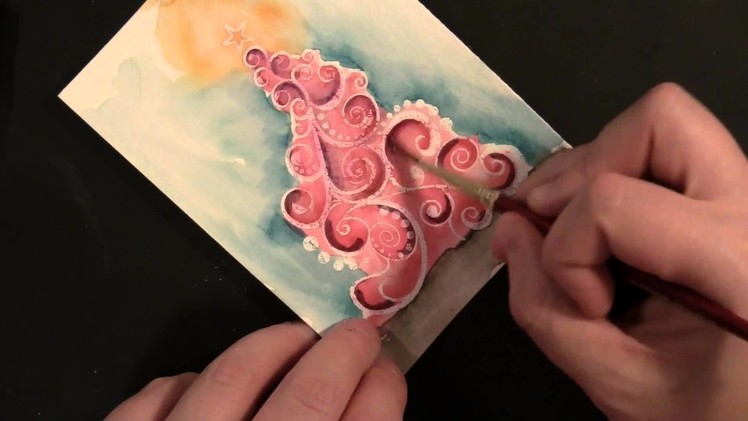PB&J Video: Watercolor Christmas Tree with Distress Markers