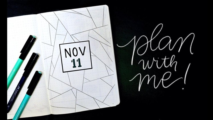 Plan With Me! November Bullet Journal Set-up Ideas Simple Geometric