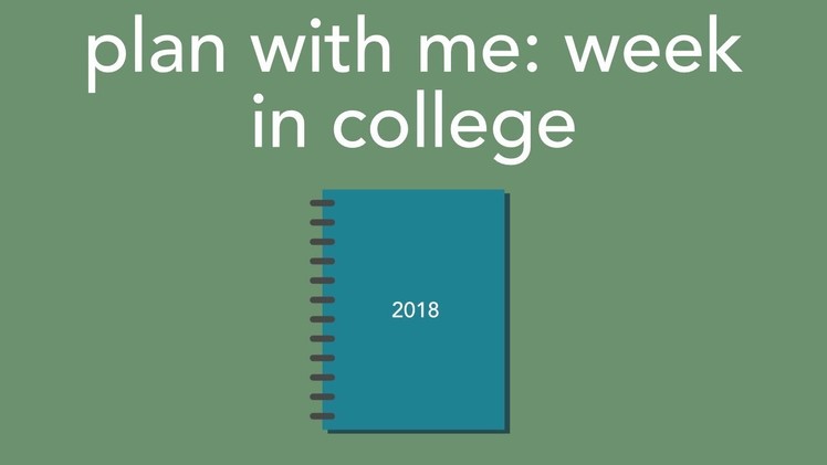 Plan with me: week in college