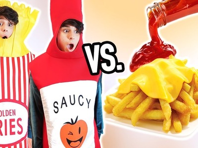 Real food VS. halloween costumes!!! lmao