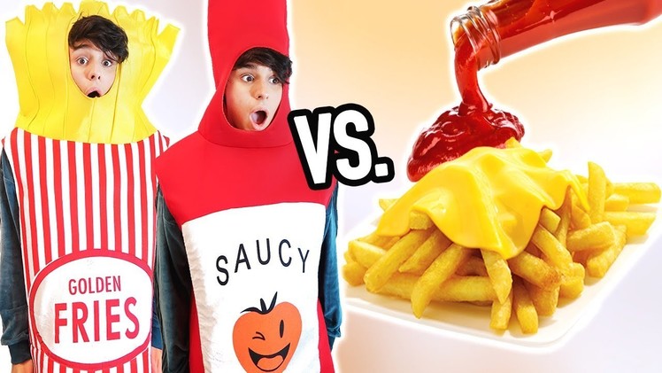Real food VS. halloween costumes!!! lmao