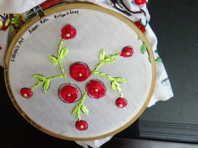 Ribbon Embroidery  - beautiful rose ribbon designs