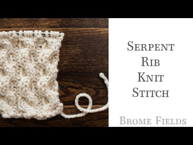 Serpent Rib Knit Stitch