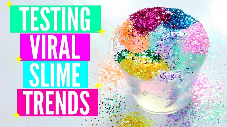 TESTING VIRAL INSTAGRAM SLIME TRENDS! RAINBOW GLITTER SLIME, INSTANT CLEAR SLIME, NAPPY SLIME + MORE