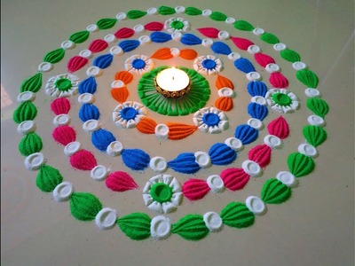 Very easy Diwali rangoli design