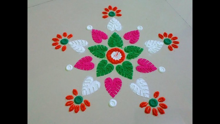 Very simple and small rangoli design by DEEPIKA PANT