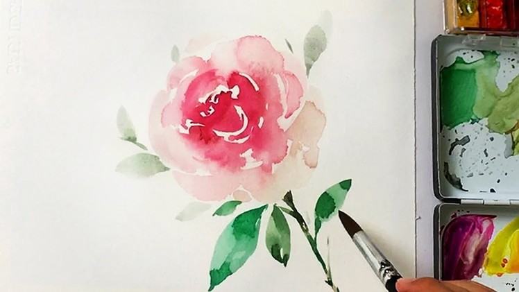 Watercolor Rose Painting Tutorial