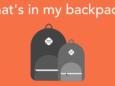 Whats in my college backpack 2017?