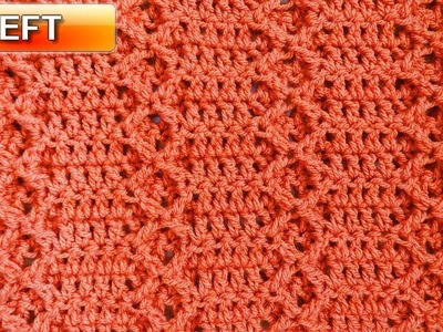 X's & O's Crochet Stitch  - Left Handed Crochet Tutorial
