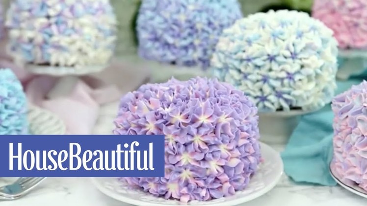 You Need To See The Trick To Creating This Stunning Hydrangea Cake! | House Beautiful
