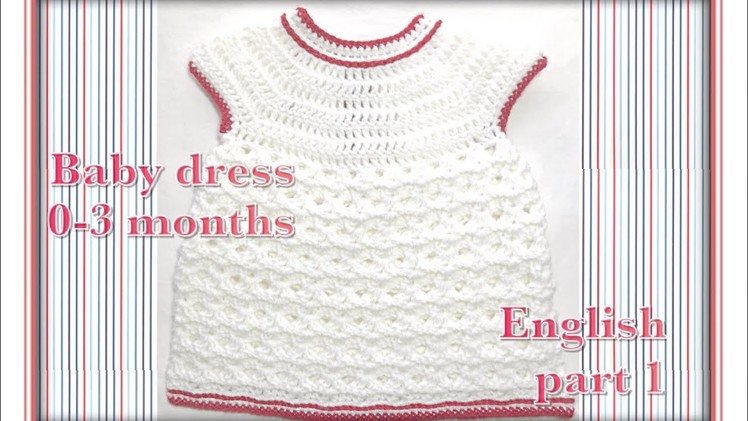 01 Newborn crochet Baby dress Video one #100