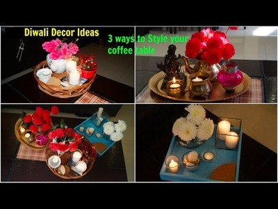 3 Easy Diwali Decoration Ideas | Decorate Centre Table | Organizopedia