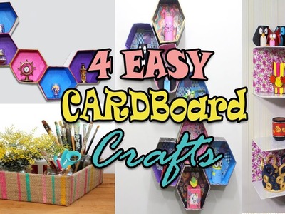 4 Easy Cardboard Crafts You Must Try!!! Useful things to make out of cardboard | Home decor