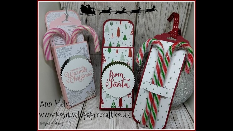 #5 Festive Friday Candy Cane Treat Box With Pull Out Tag