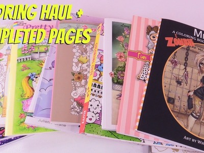 Adult Coloring Book Haul + Completed Pages June 2017 | PaulAndShannonsLife