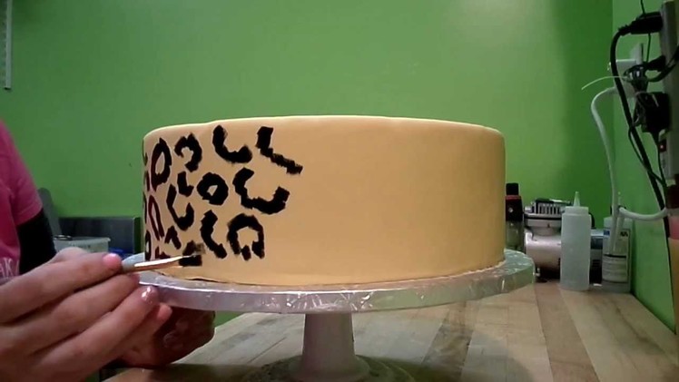 Cheetah Painted Cake Tutorial Part 1