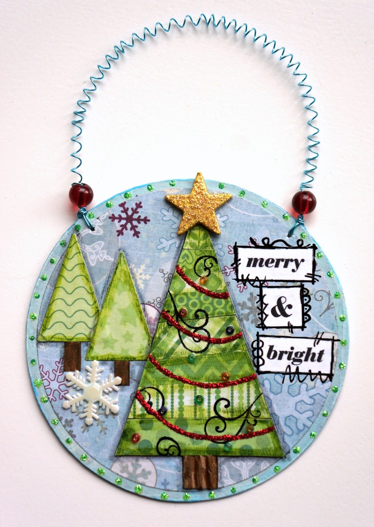 Christmas Tree Ornament made with scraps