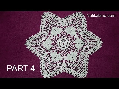 CROCHET How to crochet  lace doily tutorial Part 4, 15  - 16 round