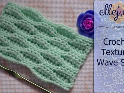 Crochet Textured Wave Stitch • Free Step by Step Crochet Tutorial