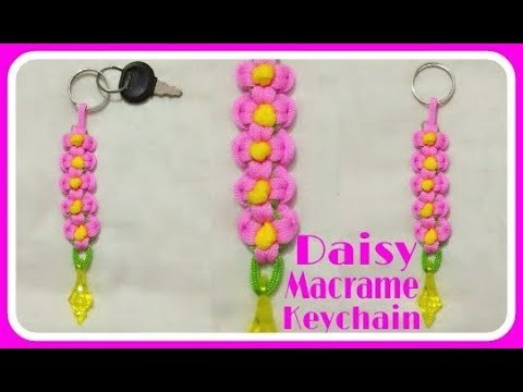 Daisy  Flower Key Chain with Easy Tutorial