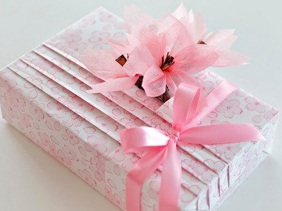 DIY Paper Sakura ???? Gift Wrapping