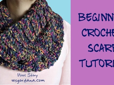 DIY Tutorial   How to crochet a circle scarf