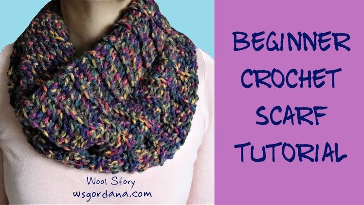 DIY Tutorial   How to crochet a circle scarf