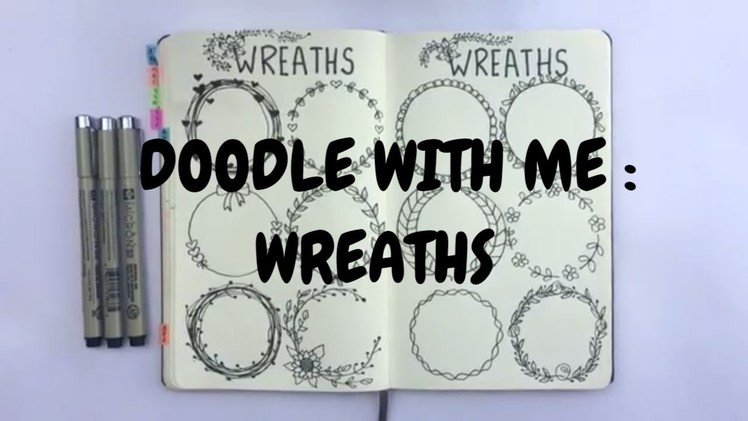 Doodle with me : Wreaths. Bullet Journal Elements