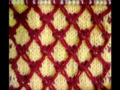 Easy Two Color Knitting Pattern No.50|Hindi