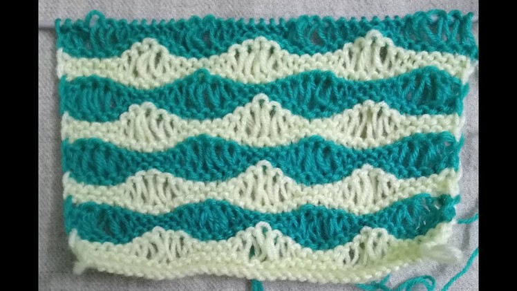 Easy Two Color Knitting Pattern No.49|Hindi