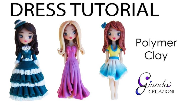 [ENG] How to make a dress with clay - Polymer clay drapes for dolls