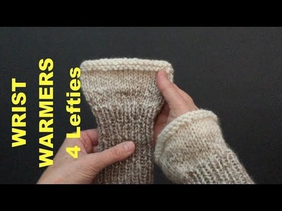 Fast Variegated Simple Knitted Wrist Warmers (4 LEFTIES)