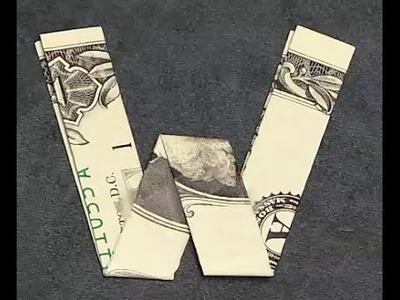 Fold Origami Dollar Bill Alphabet Letter W
