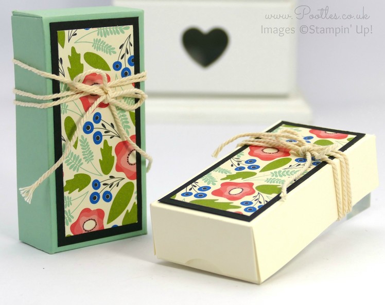 Fold Over Box using Stampin' Up! Pretty Petals DSP