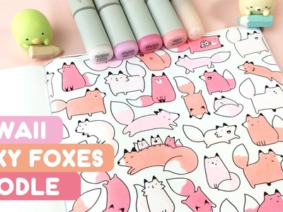 Foxy Foxes Doodle ~ KiraKira Coloring Book