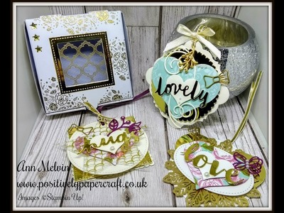 Gorgeous Altered Pizza Box & Embellished Tags