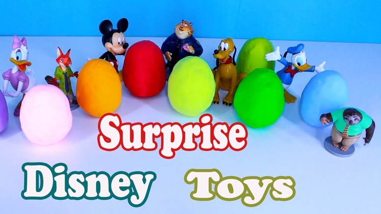 Gum Clay Surprise Eggs Disney Toys Zootopia Lalaloopsy Barbie. Video for Kids