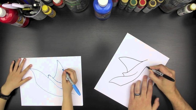 How To Draw A Manta Ray (for kids)