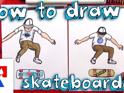 How To Draw A Skateboarder Doing A Kickflip