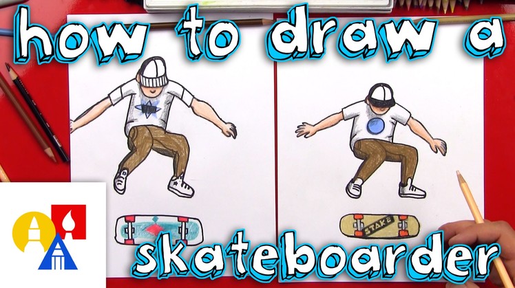 How To Draw A Skateboarder Doing A Kickflip